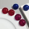 Luxury Crystal 31mm Circle Stud Earrings for Women New Bling Half Ball Statement Earring Wedding Jewelry Valentine's Day Gifts