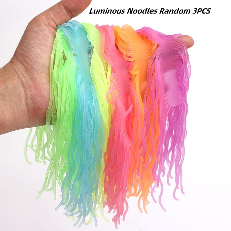 Tpr Спагетти Светящаяся Итальянская Лапша Эластичная Растягивающаяся Веревка Игрушки-Антистресс для Детей Взрослых Снятие Стресса
