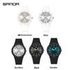Водонепроницаемые светящиеся кварцевые часы Sanda - Простой дизайн со стрелками для студентов