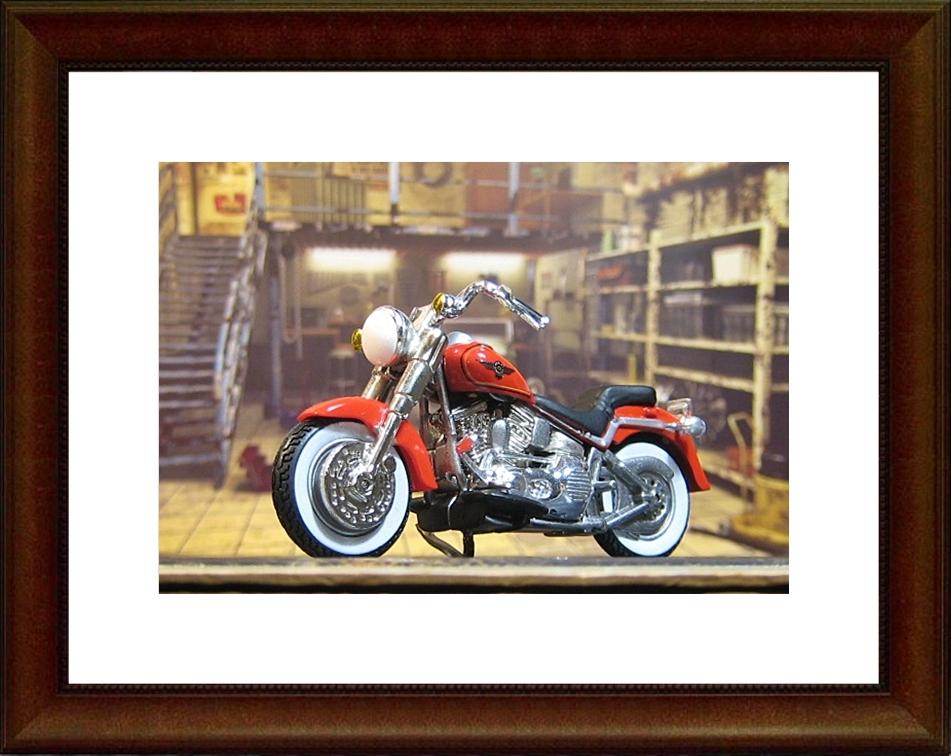 Hot Wheels Багровый Harley Fat Boy Фигурка предмет высшего качества! 100% (красный) - только.