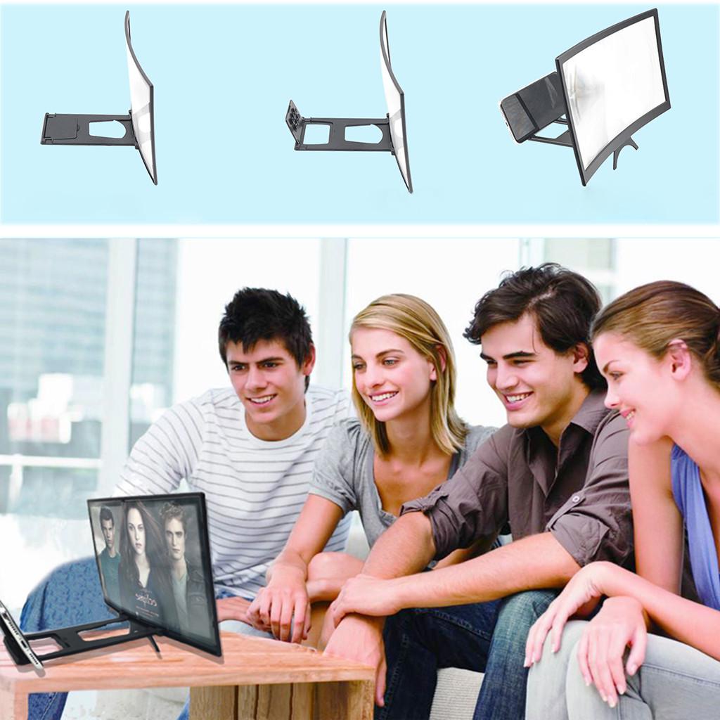 Лупа с изогнутым экраном, 12-дюймовый самый легкий экран для проектора с 3D-лупой