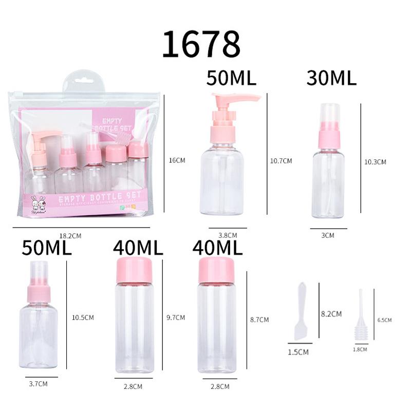 Портативный дорожный многоразовый набор пустых бутылок, контейнер для шампуня и геля для душа, может распылять лосьон, розлив в бутылки