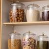 with Lid Grains Storage Box Transparent Food Storage Canister Household Cereals Storage Jar  Tea