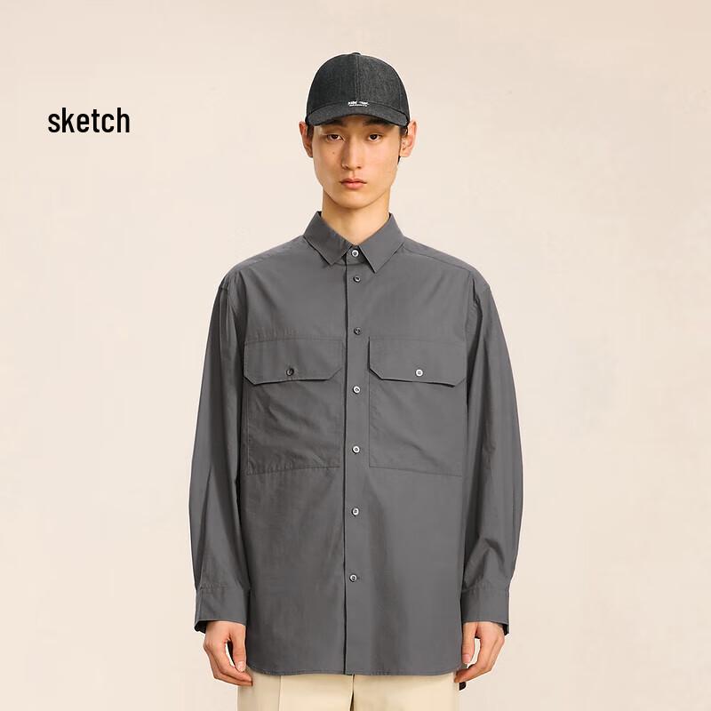 CROQUIS Men's Loose Long Sleeve Casual Shirt
