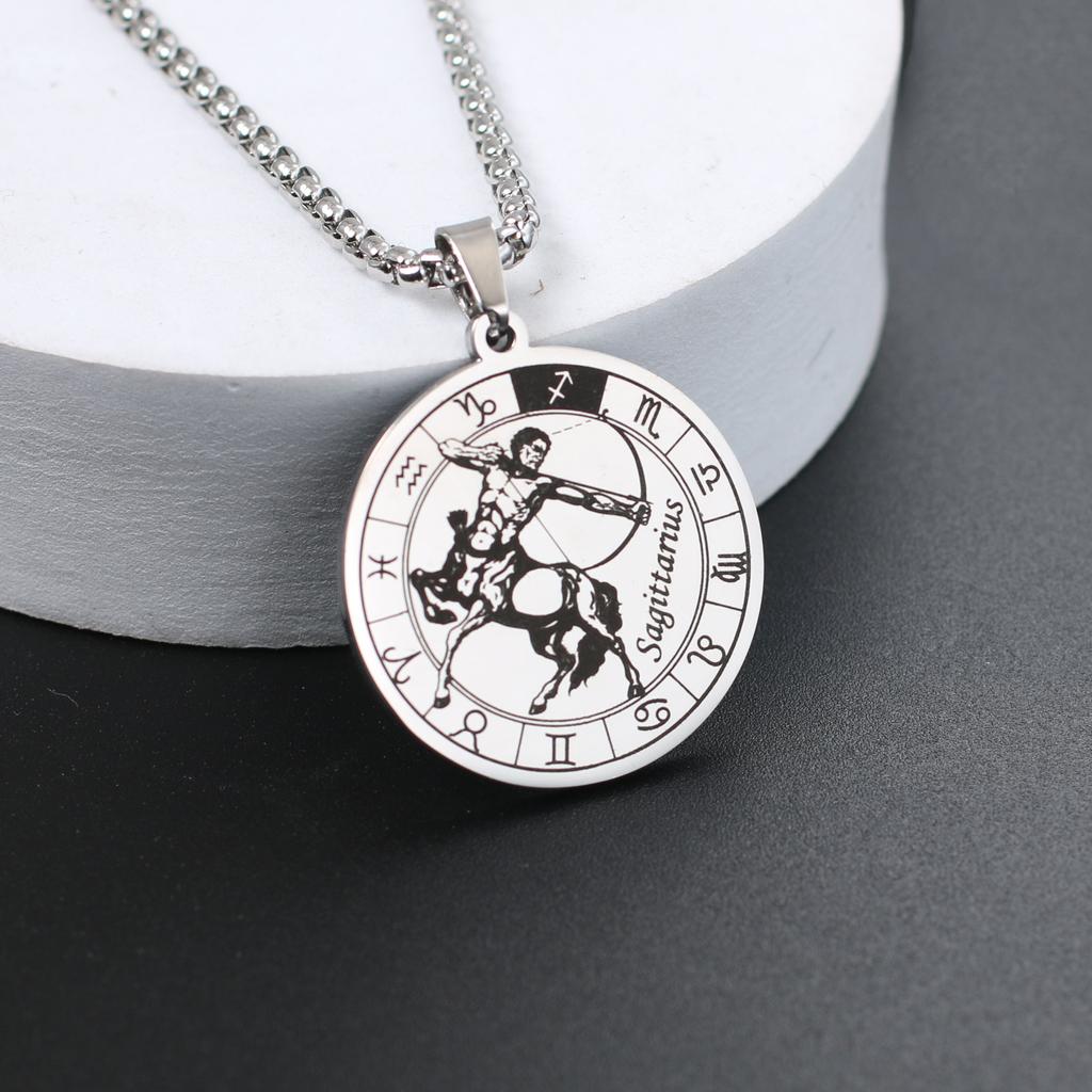 Ожерелье со знаком зодиака для мужчин и женщин лучшему другу, собачьи жетоны, подарок на день рождения, ожерелье с 12 созвездиями, кулон, ювелирное изделие для пары, подарок