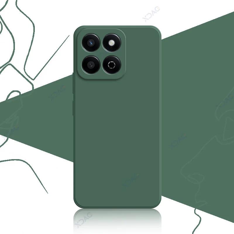 Роскошные квадратные жидкие силиконовые чехлы для Honor 200 Smart 5G 360 мягкие задние крышки для телефонов Honor200Smart полная защитная сумка