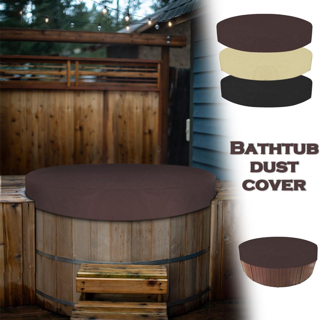 Наружная круглая гидромассажная ванна с водонепроницаемым навесом и дождевой крышкой