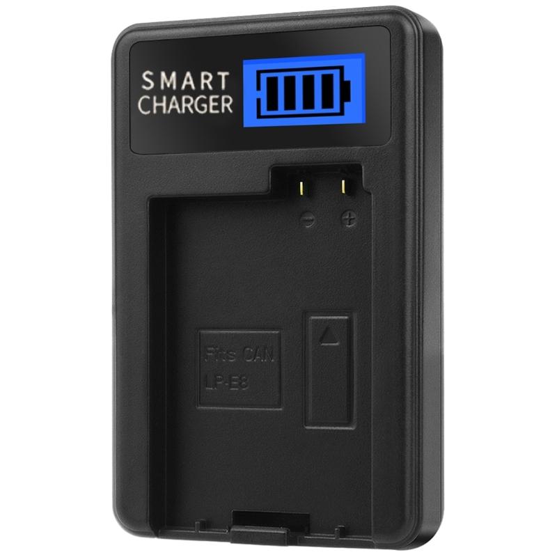USB-зарядное устройство LP-E8 LPE8 LP E8 с ЖК-экраном, замена для EOS 550D, EOS 600D, EOS 650D, EOS 700D