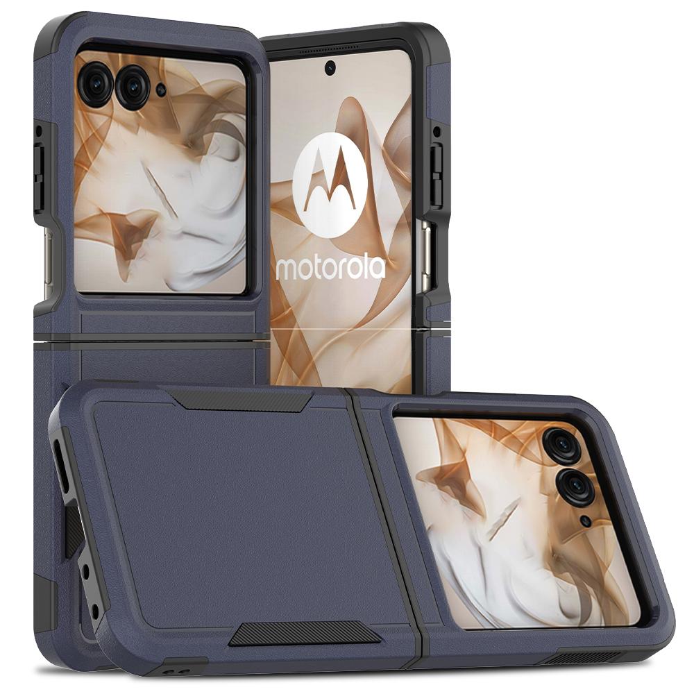for Moto Razr Phone Case, Shockproof Hybrid Case Dual Layer Cover for Moto Razr 50 With Screen Protector