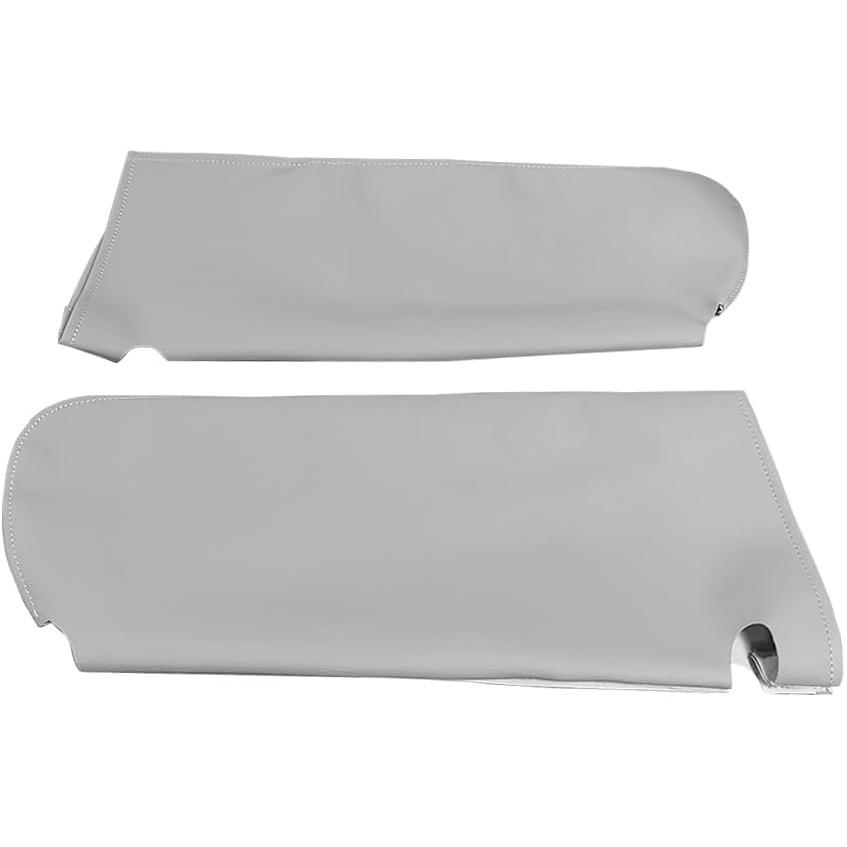 Car Sun Visor Cover Pair Gray, Leather Sun Visor Replacement Cover for Chevy Tahoe Suburban Yukon 1995-1999,(Skin Only)