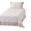 Franc Franc Fluffy Ruffled Quilt, Single, Pink