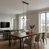 Lampa wisząca sufitowa zwis listwa bursztynowe kule industrialna loft 2xe27 pion 15-048