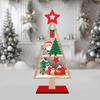 Christmas Ornament Santa Claus Snowman Elk Wooden Tree Desktop Decoration Festive Atmosphere Party Decor