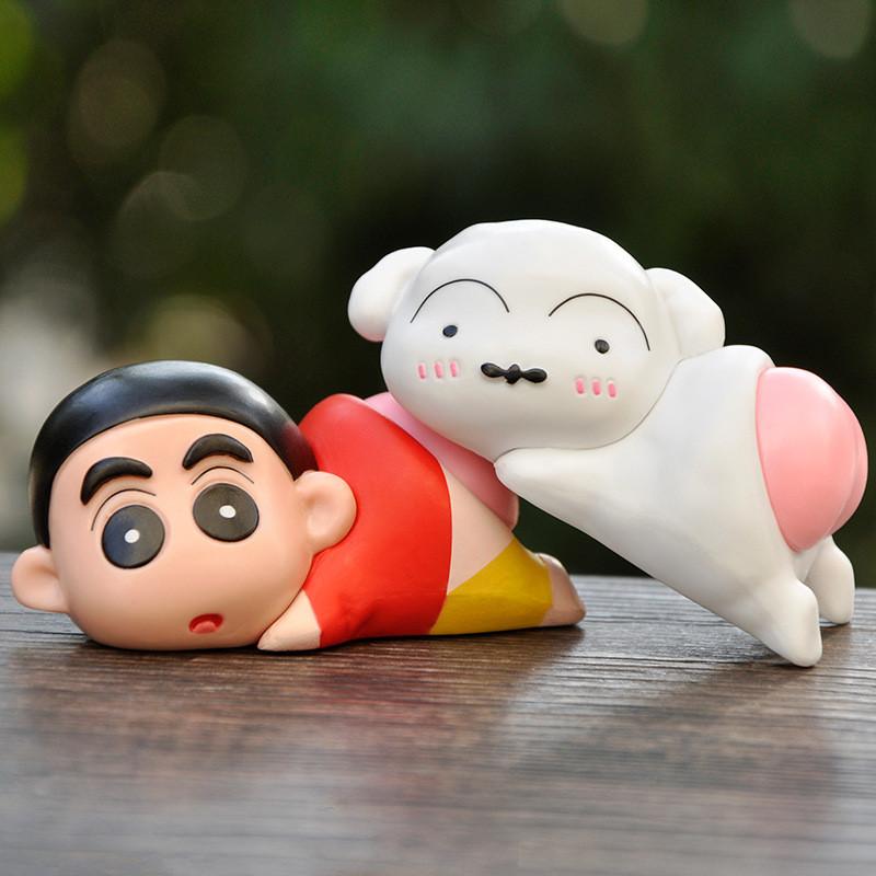 Crayon Shinchan Pvc Anime Figure Desk Ornament For Home Office Decor Special Characters Included