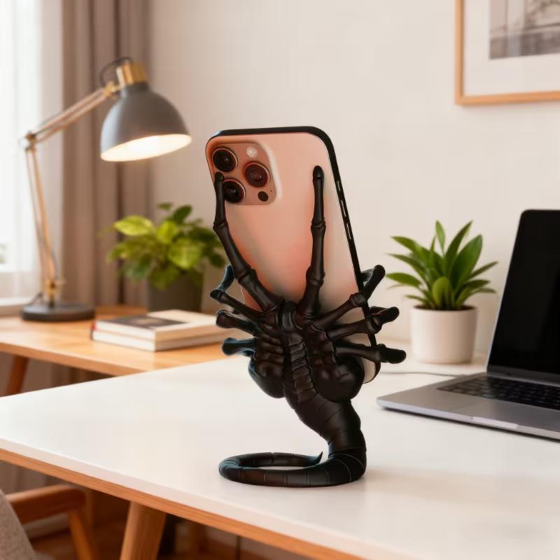 Creativity Action Figures Alien Facehugger Phone Holder Office Desktop Fun Decoration Ornaments Collected Gifts For Movie Fans