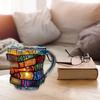 Yousheng 3D Painted Book Mug Hand-Painted Stacking Book Coffee Cup Unique Teacher Appreciation Gift for Book Lovers