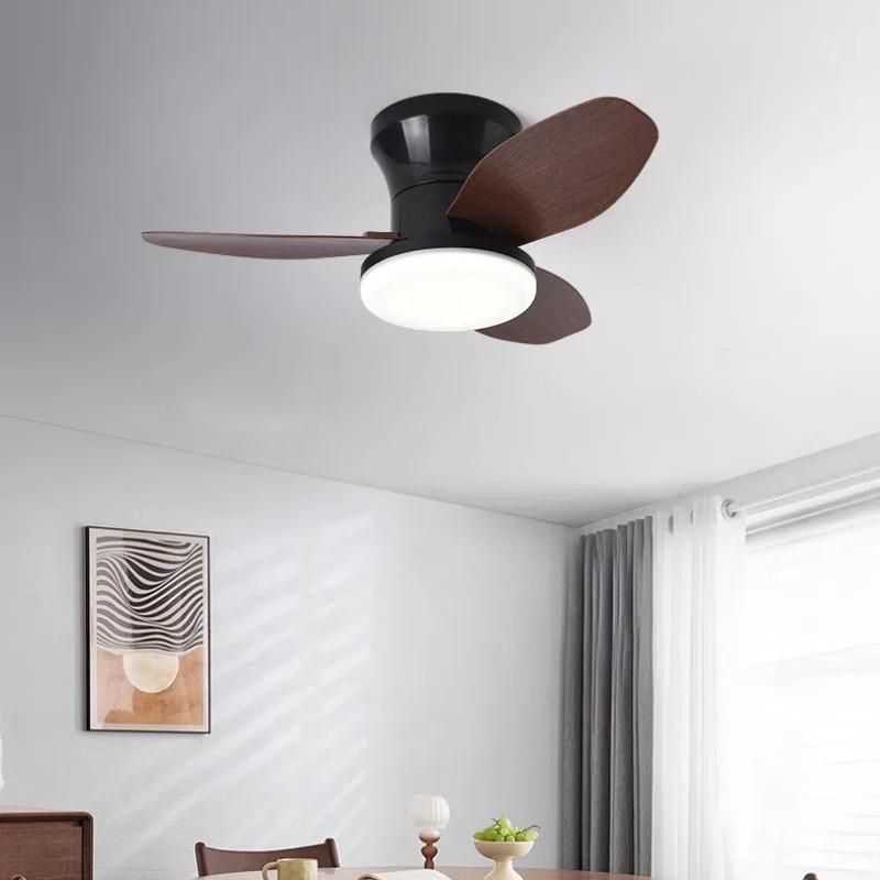 Household Frequency Conversion Ceiling Fan Light Kitchen Bedroom 3 Colors Light Adjustable Electric Ceiling Fan Lamp