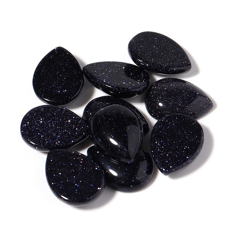 LOULEUR WaterDrop Natural Stone Cabochon For Jewelry Making Tiger Eye Amethyst Lapis Lazuli Agate Stone Beads for Handwork