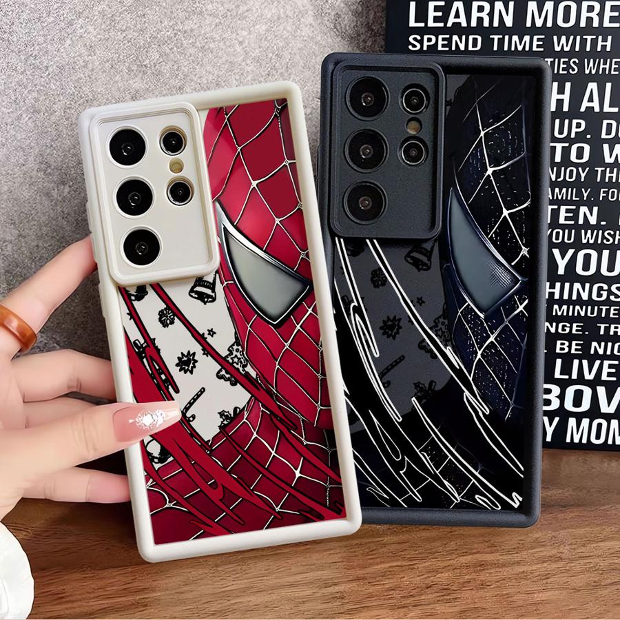 Рождественский чехол Marvel Человек-Паук для Samsung Galaxy S24 Plus S25 Edge S21 S25 Ultra S22 S23 FE S24Ultra S20FE Мягкий чехол