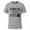 Artistic Computer 404 Error Not Found T Shirt Funny Birthday Gifts for Men Coder Geek Programmer T-shirt Summer Casual Tee Tops