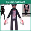 Костюм Кигуруми Сиреноголовый Мультяшный Кот для Детей Наряд для Косплея на Хэллоуин Вдохновленный Игрой Ужасов