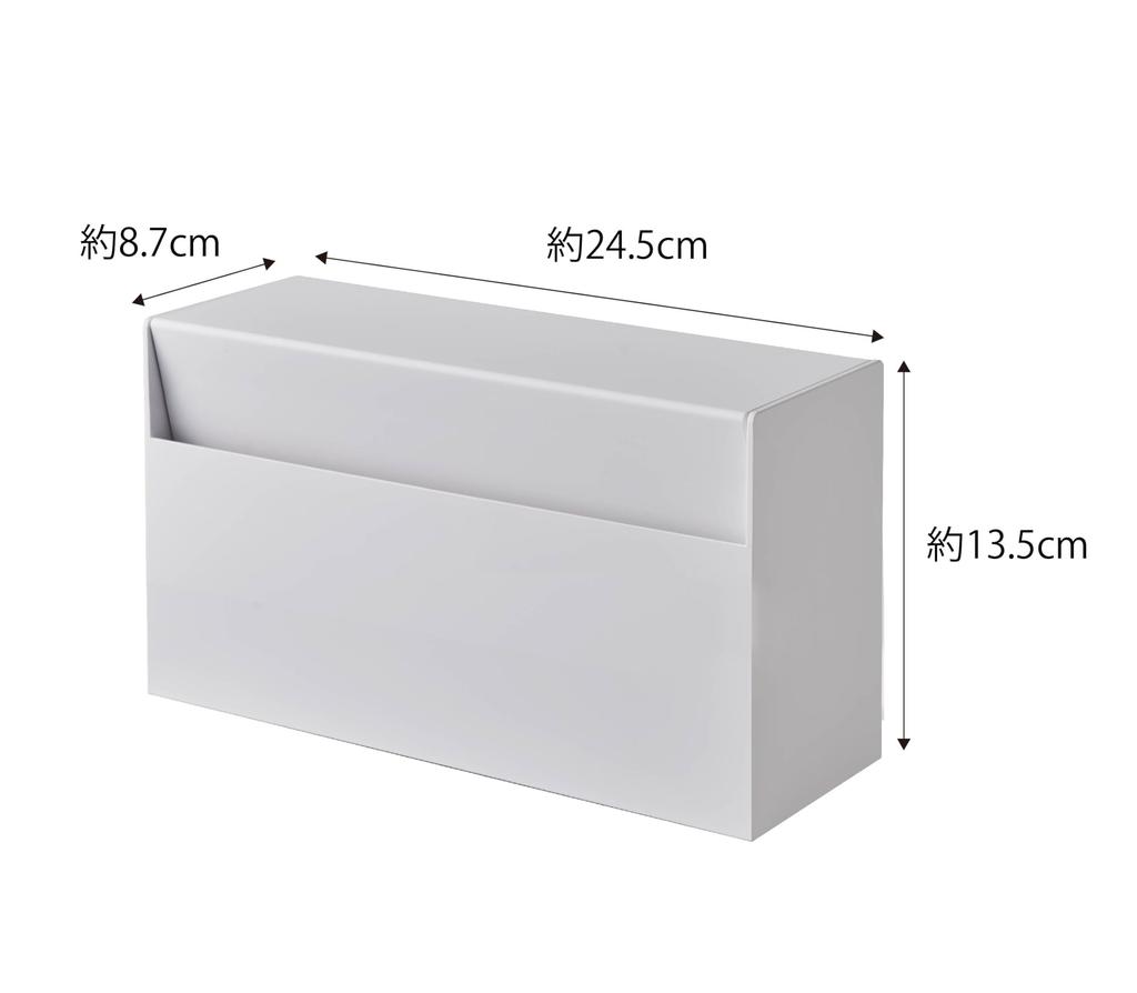 Пинцет для доски Yamazaki Держатель для обоев Белая башня Чехол для бумажных полотенец 5441 (Ямадзаки) [Включена сухая кладка] Прибл.. Ш24,5XГ8,7XВ13,5 см