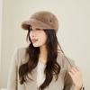 Новая плюшевая повседневная женская бейсболка для зимы, универсальная корейская шапка, осенняя модная бейсболка, теплая
