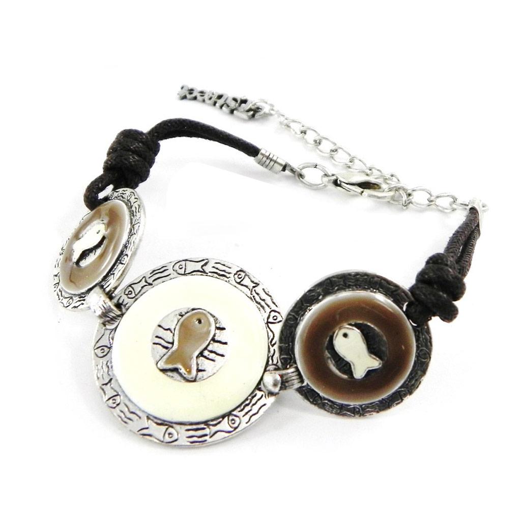 Les Trésors De Lily [D9668] - Дизайнерский браслет «Таласса» бежево-коричневый