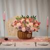 Розовый набор искусственных роз, свадебный букет, centerpiece для DIY на открытом воздухе/в помещении, цветы для декора
