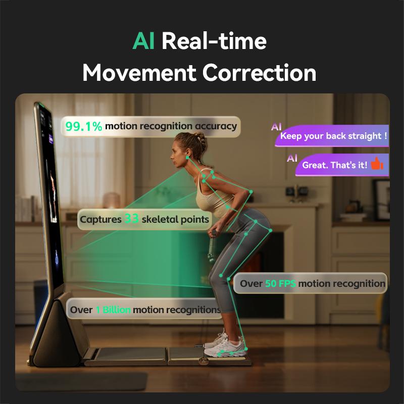 AEKE K1 Multifunctional Foldable AI Interactive Fitness Mirrors  Full Body Home Gym Equipment Set for Home