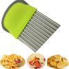 Овощерезка Резак для чипсов Волновой резак для картофеля из нержавеющей стали Картофельный нож для картофеля фри Чипсы Волнистый нож для овощей Фруктовый салат Картофельный волновой нож