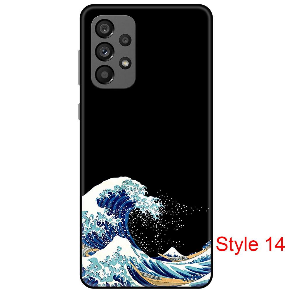 Модный черный мягкий чехол, совместимый с Samsung Galaxy A73, гибкий противоударный бампер из ТПУ с розовым цветком, черный чехол для Galaxy A73