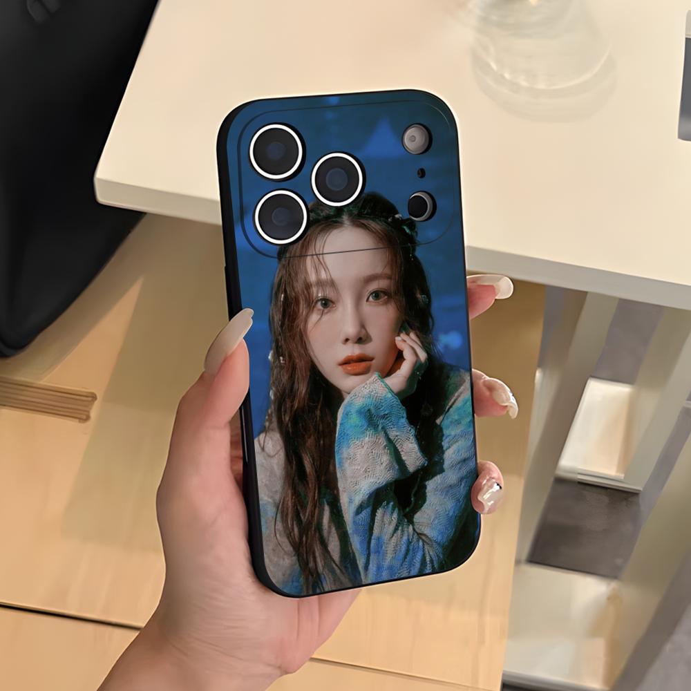 Singer Taeyeon Girl Phone Case For IPhone 17 Air 16 E Pro Max 15 14 13 Mini 12 Pro 11 Max Plus Black Soft Shell