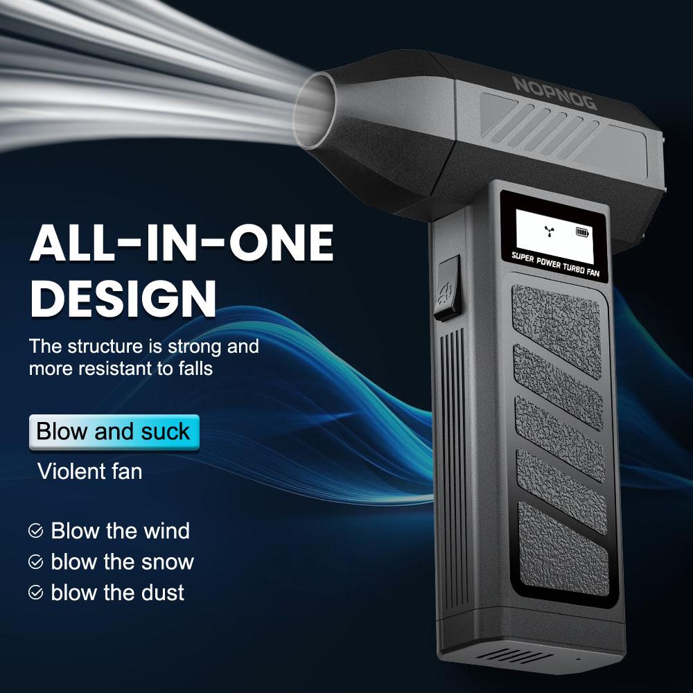 Portable Car Blowing Snow Electric Air Duster Type C Charger 130000 RPM Car Accessories Turbo Jet Fan Cleaning Blower Tool Gears Adjustable