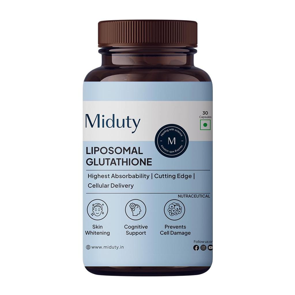 Liposomal Glutathione (30 Caps, 650 Mg), Liposomal Glutathione, Miduty