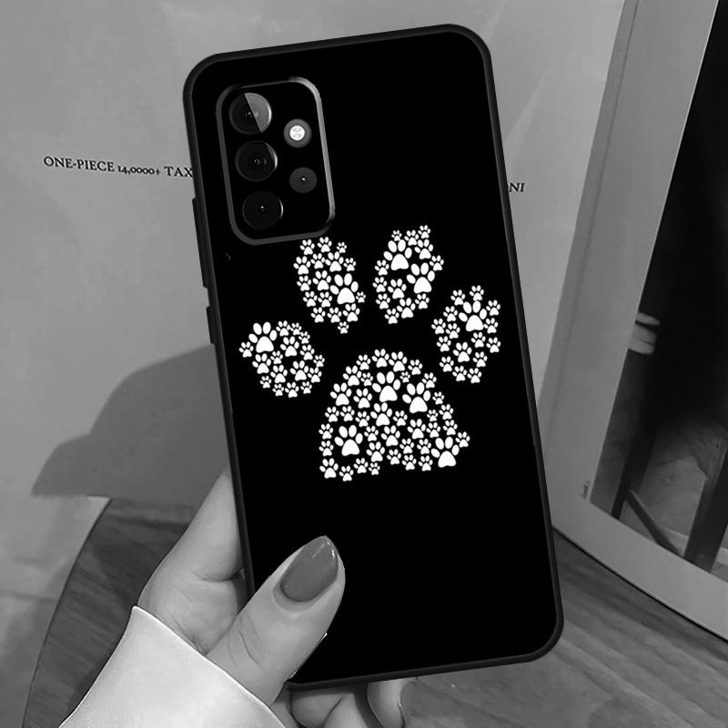 Dog foot print Paw Colorful Pattern Phone Case For Samsung Galaxy A32 A52 A12 A53 A33 A23 A13 A54 A34 A14 A51 A15 A25 A35 A55