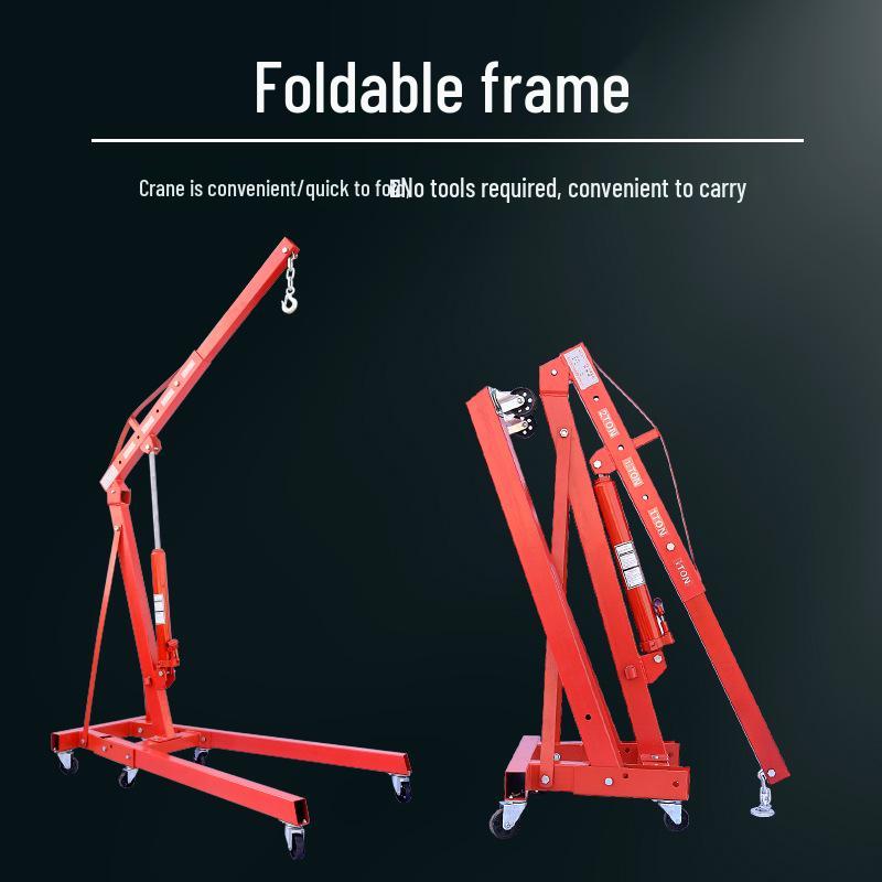 2-Ton Hydraulic Engine Hoist: Folding Mobile Crane for Auto Maintenance