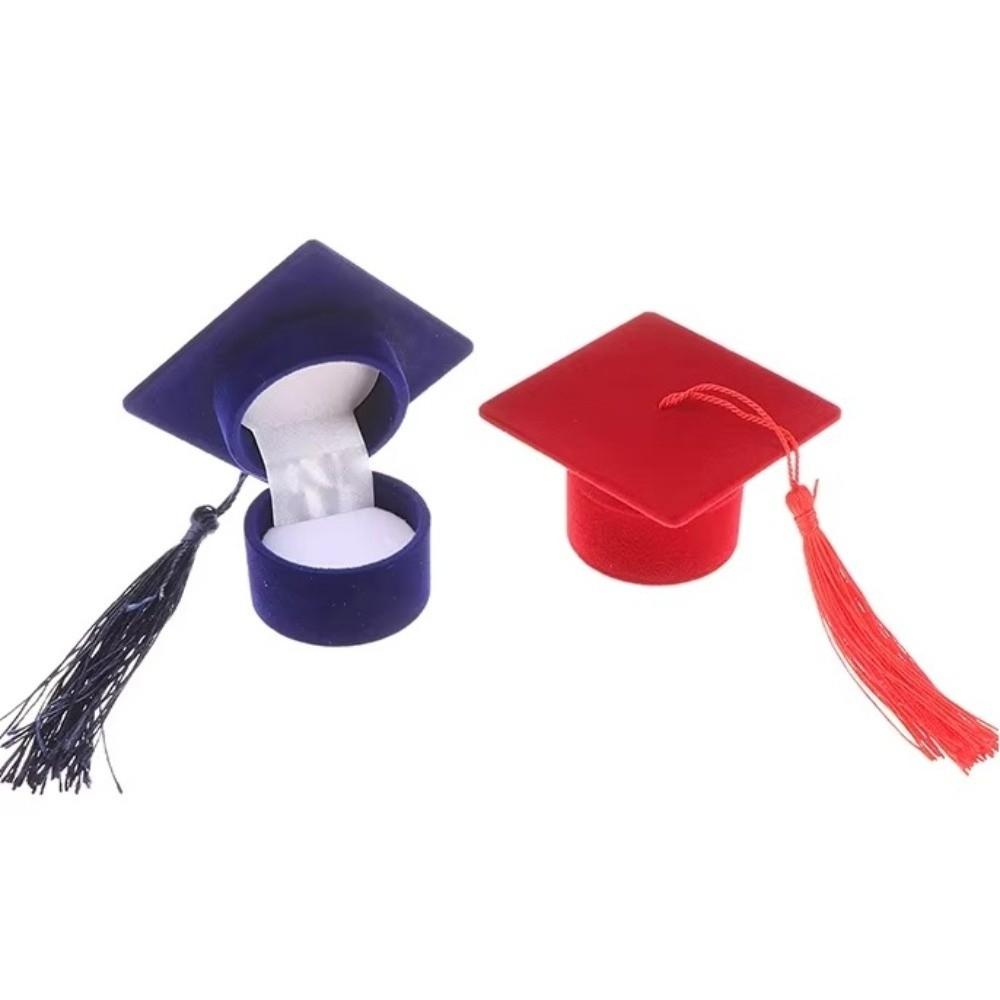 Composites Doctoral Hat Ring Box Earrings Packaging Box Student Graduation Season