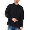 T-Shirt.ST Long Sleeve T-Shirt, Mock Neck, Extra Heavyweight, 10.2 Oz, Men's and Women's, Black, Size M