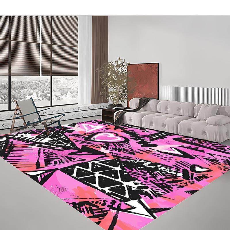 Граффити Бесшовный Узор Большой Ковер для Гостиной Спальни Дивана Придверный коврик Кухонный Пол Tapete Противоскользящий Декор Alfombra HD