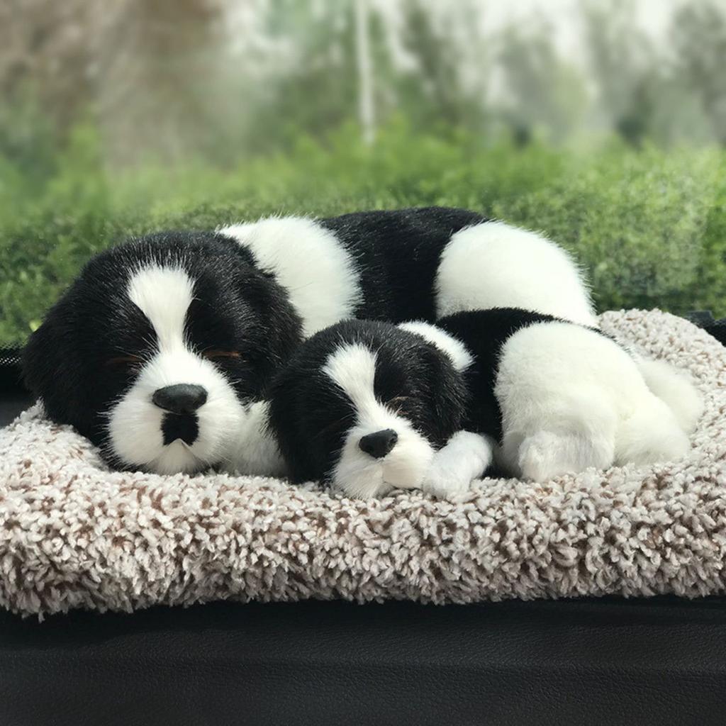 TASINO Плюшевая игрушка Собака Фигурка 26 x 18 см Реалистичная Милая Реалистичная Колли Родитель и (Приграничный ребенок)