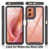 Case for Moto G06, includes built-in screen protector + clear back cover