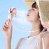 Портативный вентилятор с распылением воды Мини Ручной USB-зарядка 4 скорости Подвесной на шею Охладитель-распылитель Персональный маленький вентилятор для путешествий на открытом воздухе