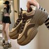 New High-top Dad Shoes for Women In Spring Students Running, Thick Sole Height Enhancement Leisure