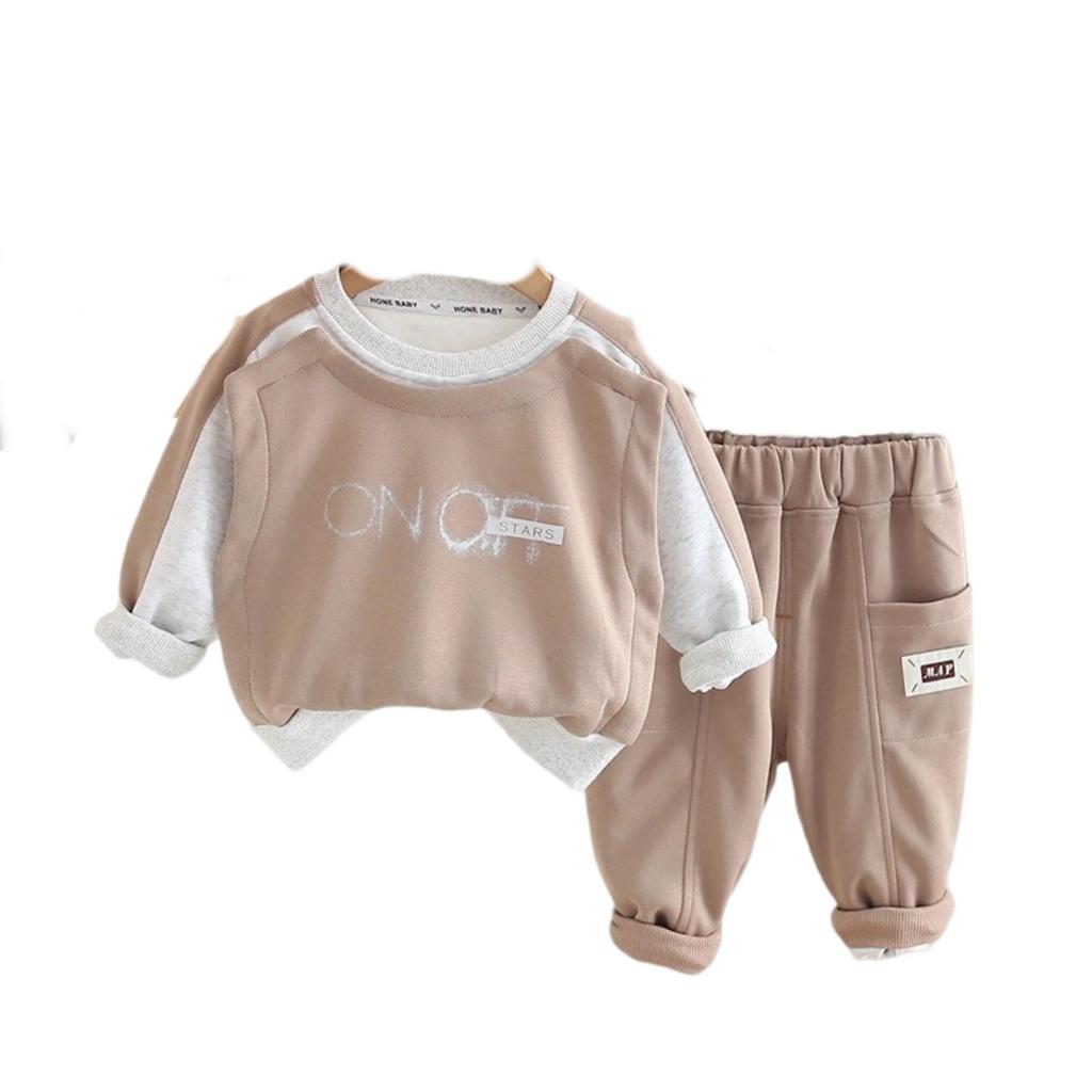 Kids Casual Long-Sleeve Set, Comfortable Daily Wear Outfits