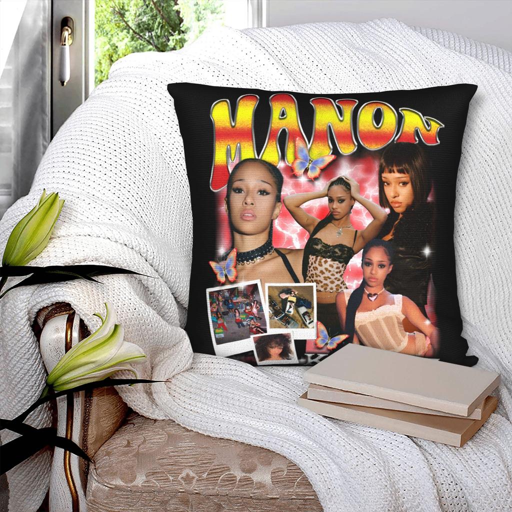 Manon Katseye Gnarly Square Pillow Case Polyester Decorative Pillow Kpop Style Group Funny Cushion Covers