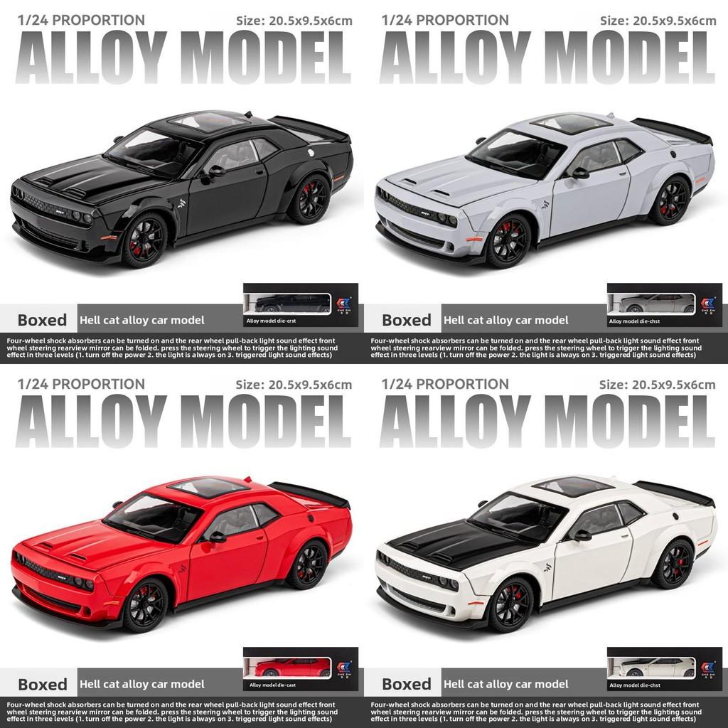 Car Model Alloy Dodge Srt Hellcat With Sound Light For Kids Playroom