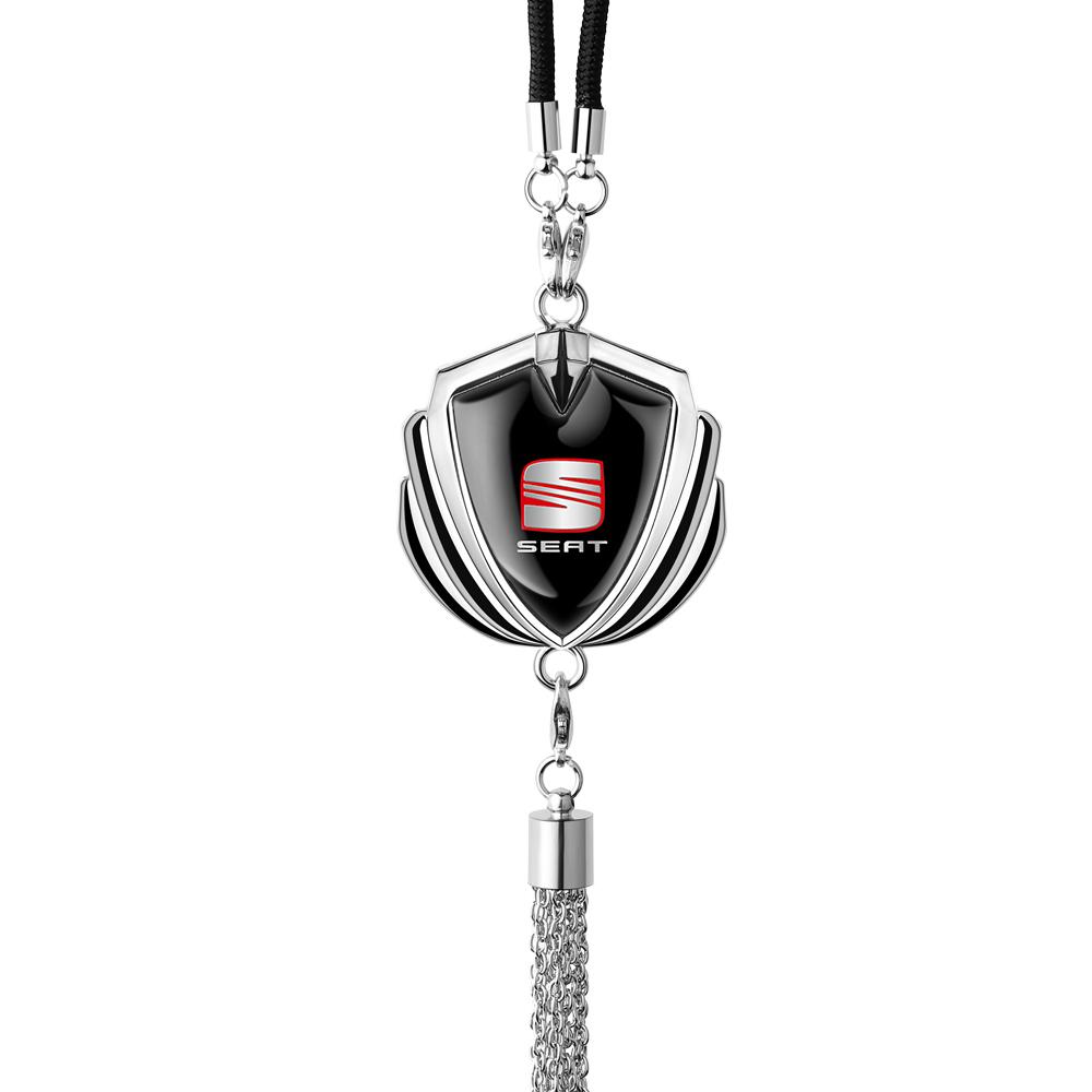 wzbn2 Car Metal Badge Rearview Mirror Hanging Pendant Decoration For Seat Cupra Leon Mk2 FR Toledo Ibiza 6j Ateca Altea Arosa Tarraco