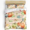Pumpkin Thanksgiving Maple Leaf Autumn 3pcs Bedding Set For Bedroom Double Bed Home Textile Duvet Cover Quilt Cover Pillowcase