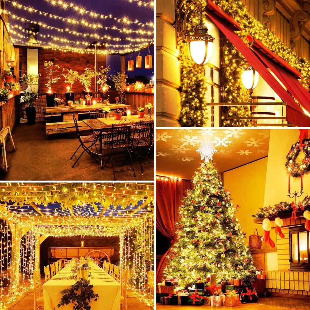 Уличные светодиодные гирлянды 10 м 20 м 30 м 50 м 100 м светодиодные рождественские гирлянды водонепроницаемые 24 В гирлянда 8 режимов для сада свадьбы рождественской вечеринки декор